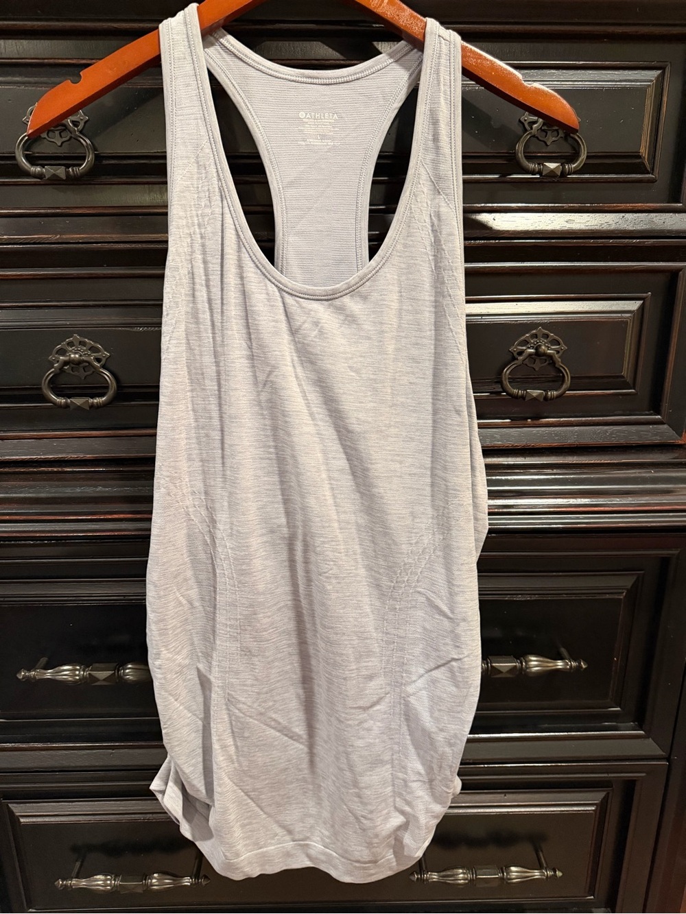 Athleta Light Gray Racerback Tank Top